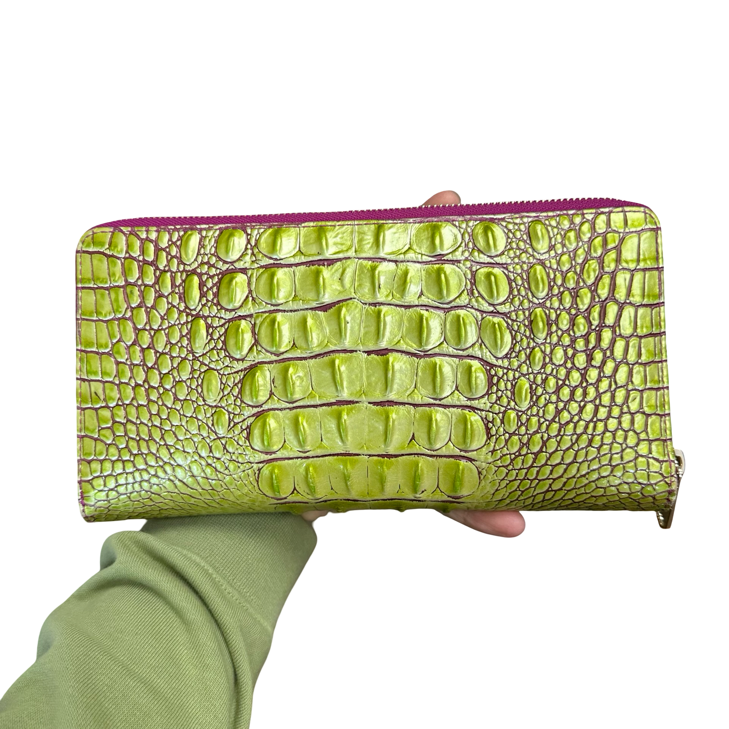 SKYLER clutch/wristlet in Limeade Melbourne Designer By Brahmin, Size: Medium