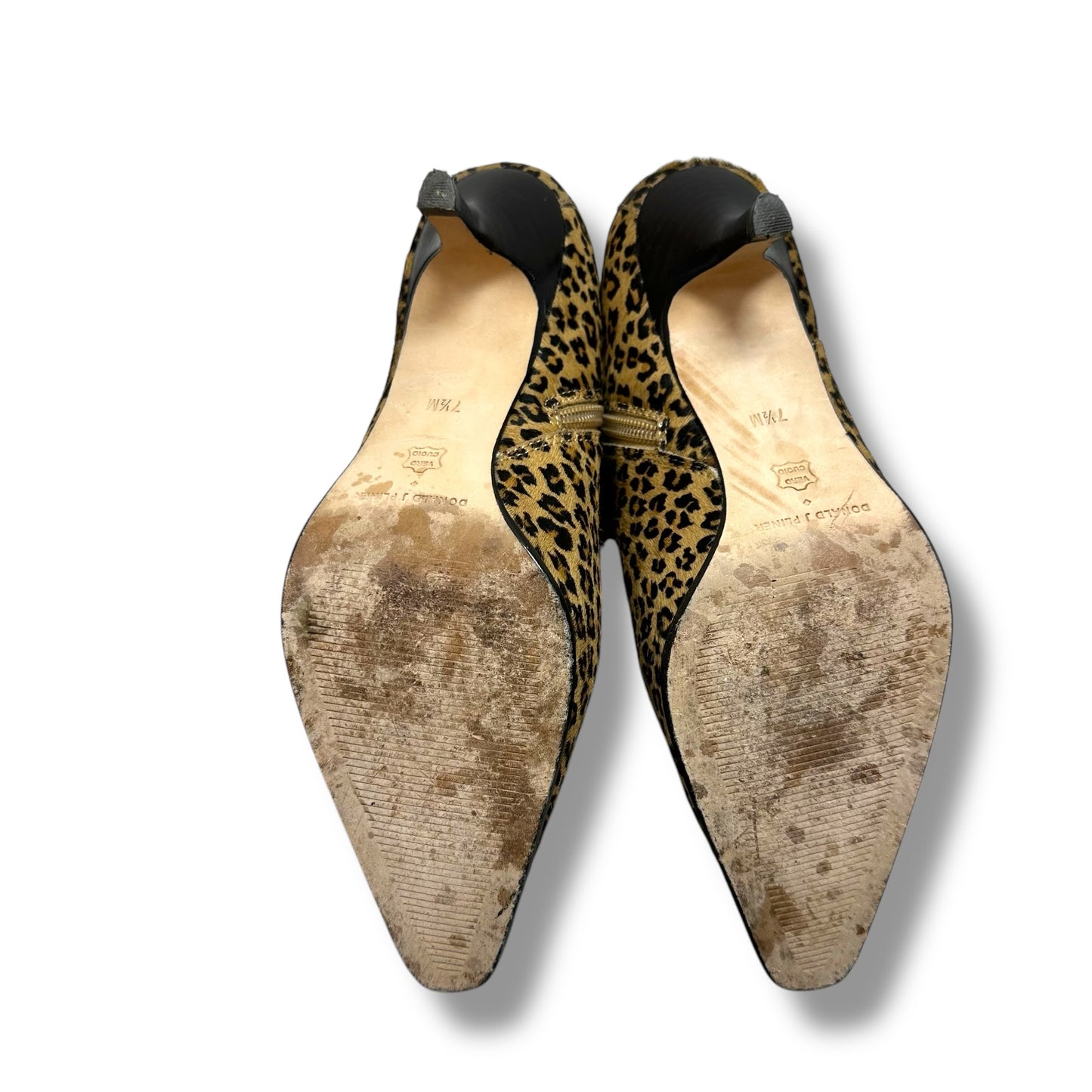Boots Ankle Heels By Donald Pliner In Animal Print, Size: 7.5