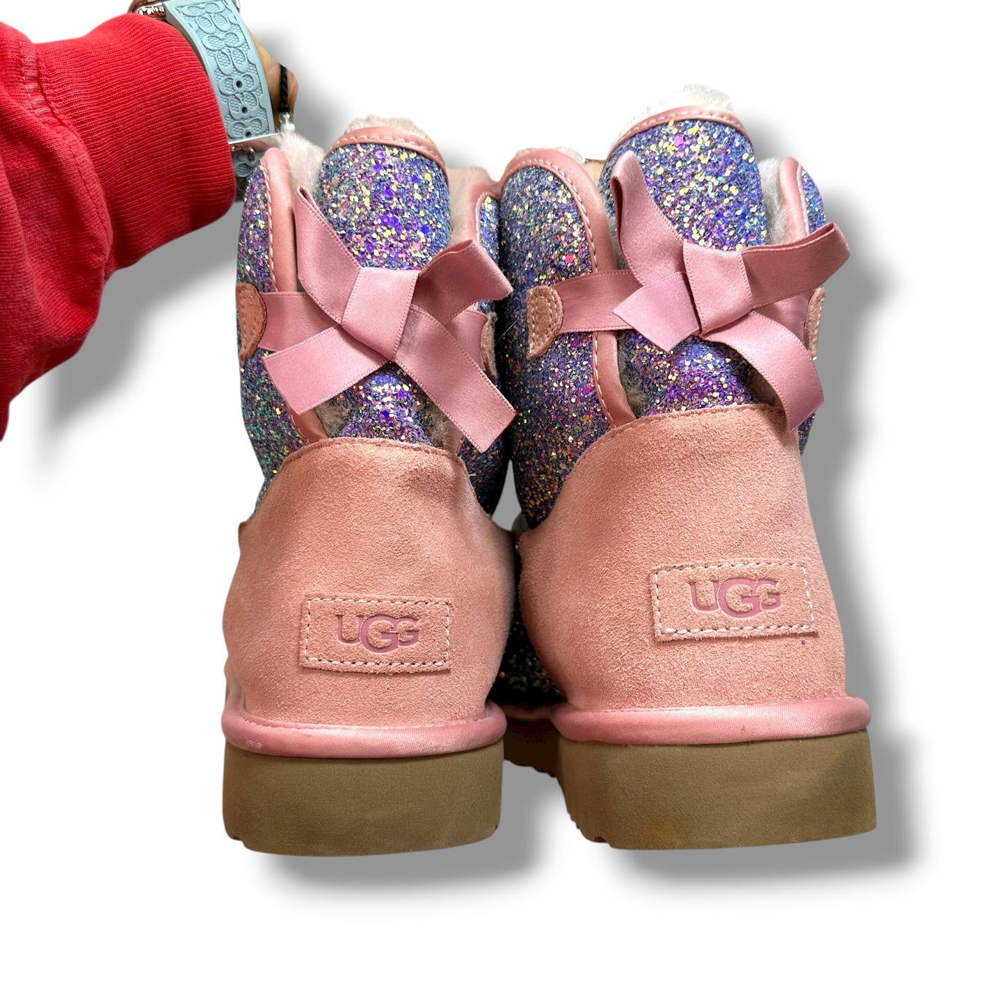 Boots Designer By Ugg In Pink, Size: 12