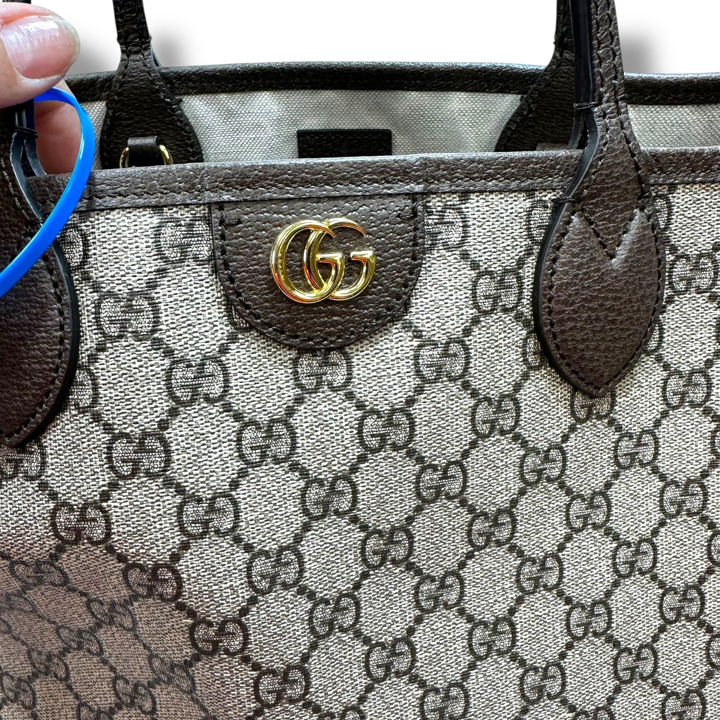 Ophidia GG double handle tote Handbag Luxury Designer By Gucci, Size: Large