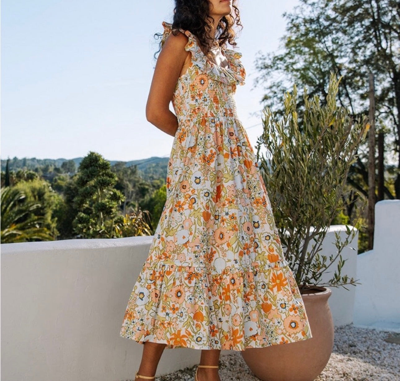 Zoe midi Dress Casual By Cleobella In Floral Print, Size: M