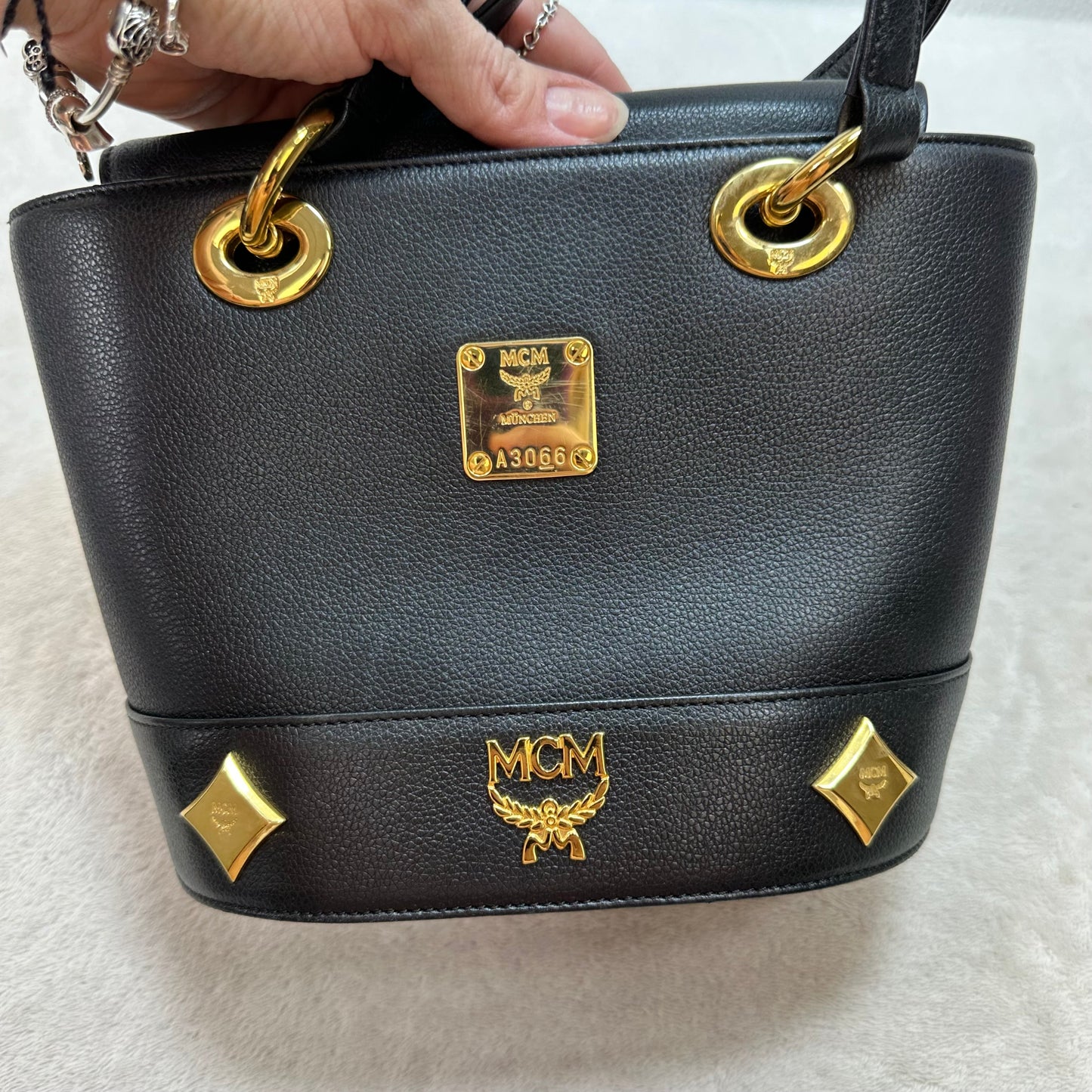 Handbag Luxury Designer By Mcm, Size: Small