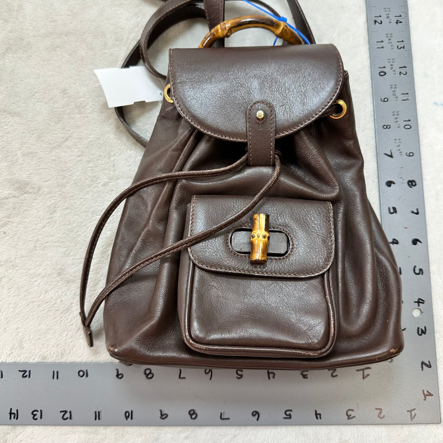 Backpack Luxury Designer By Gucci, Size: Small