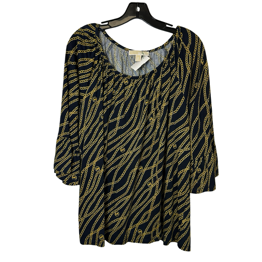 Top 3/4 Sleeve By Michael By Michael Kors In Multi, Size:2X