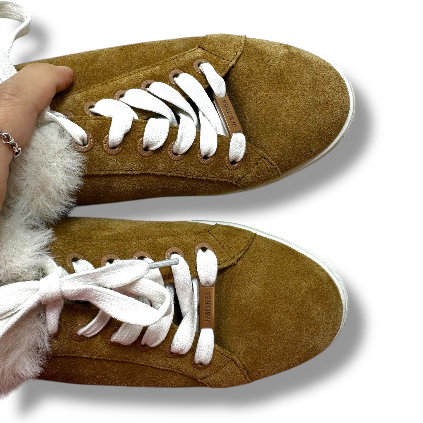 Shoes Sneakers By J Slides In Brown, Size: 7