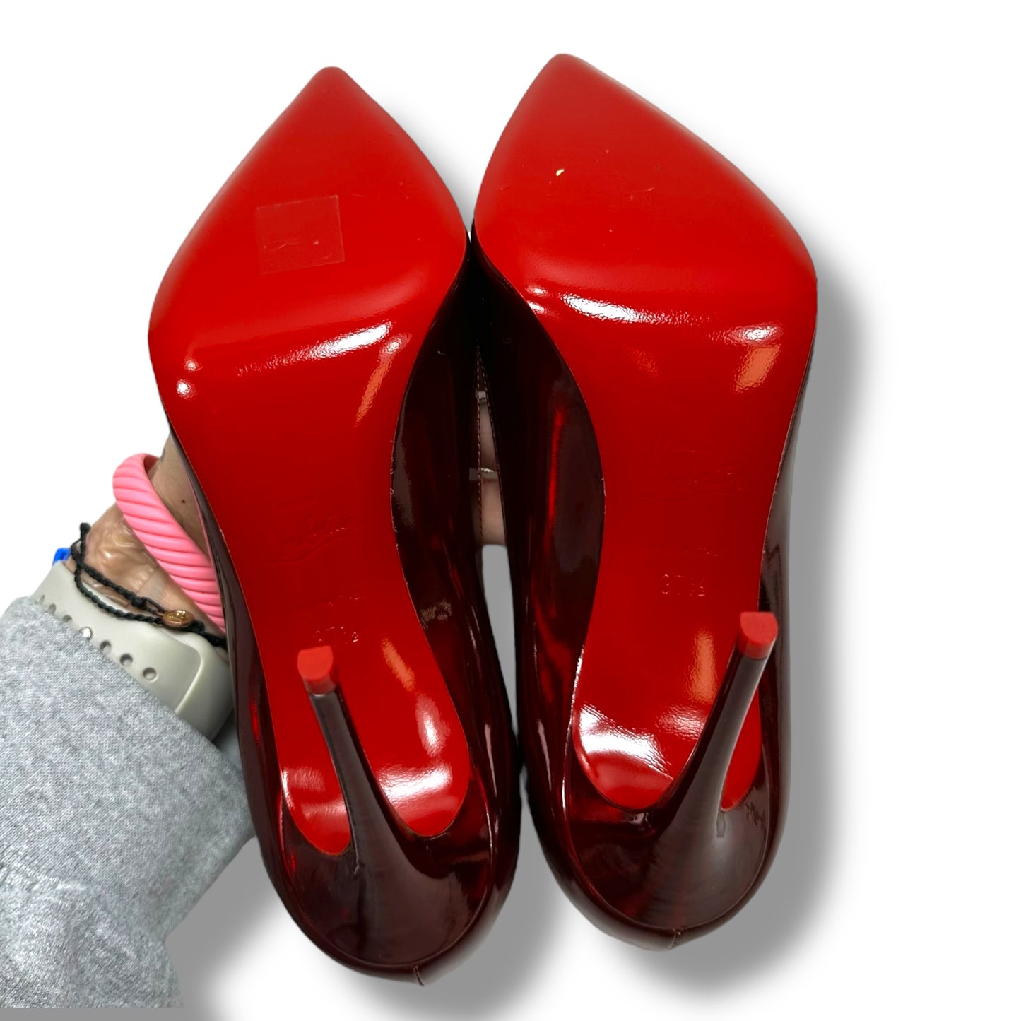 Shoes Luxury Designer By Christian Louboutin In Red, Size: 37.5