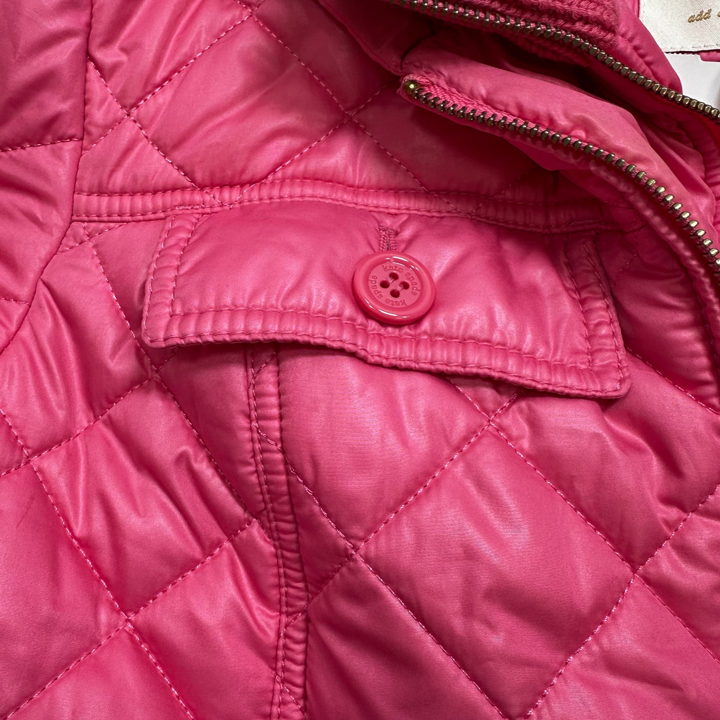 Coat Designer By Kate Spade In Pink, Size: L
