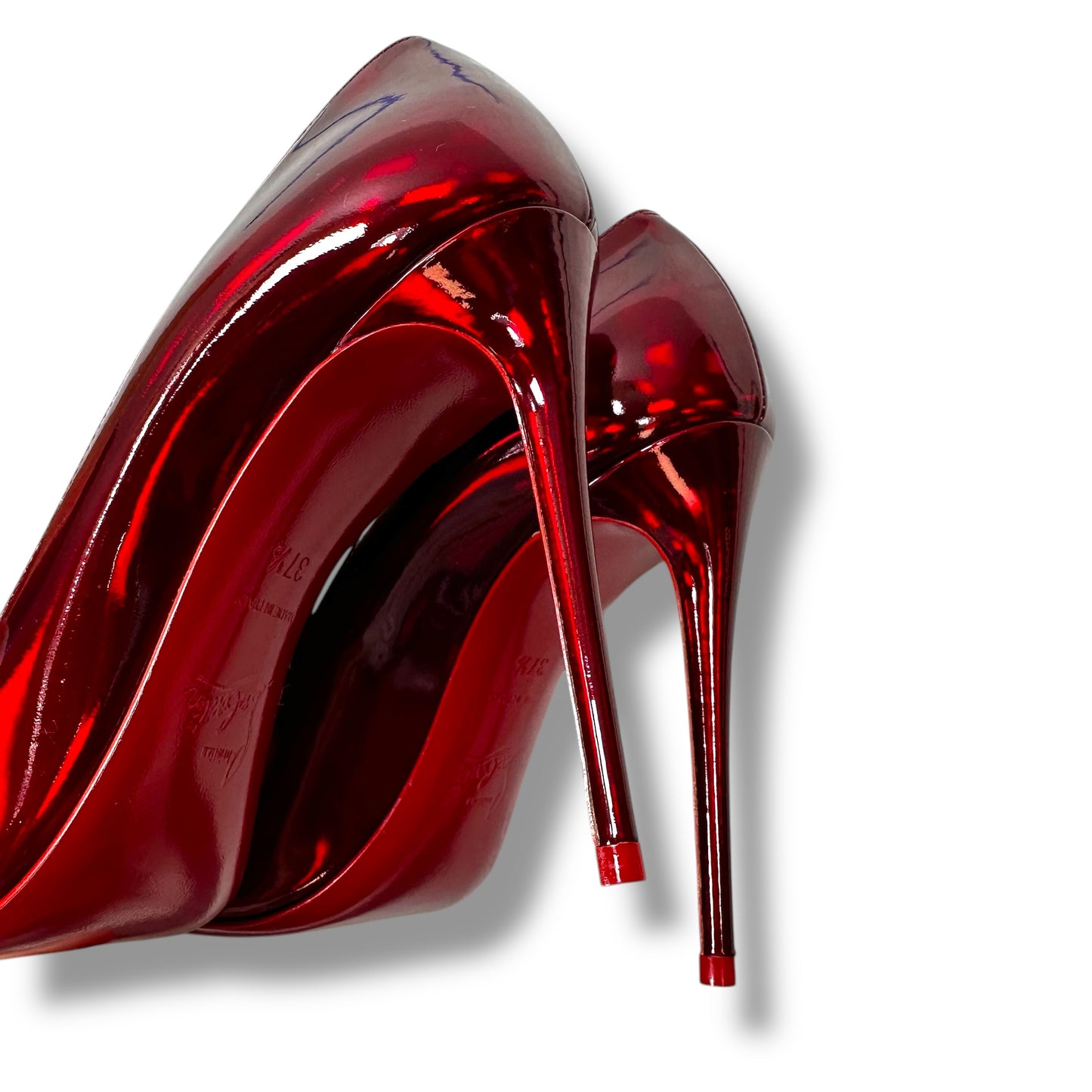 Shoes Luxury Designer By Christian Louboutin In Red, Size: 37.5