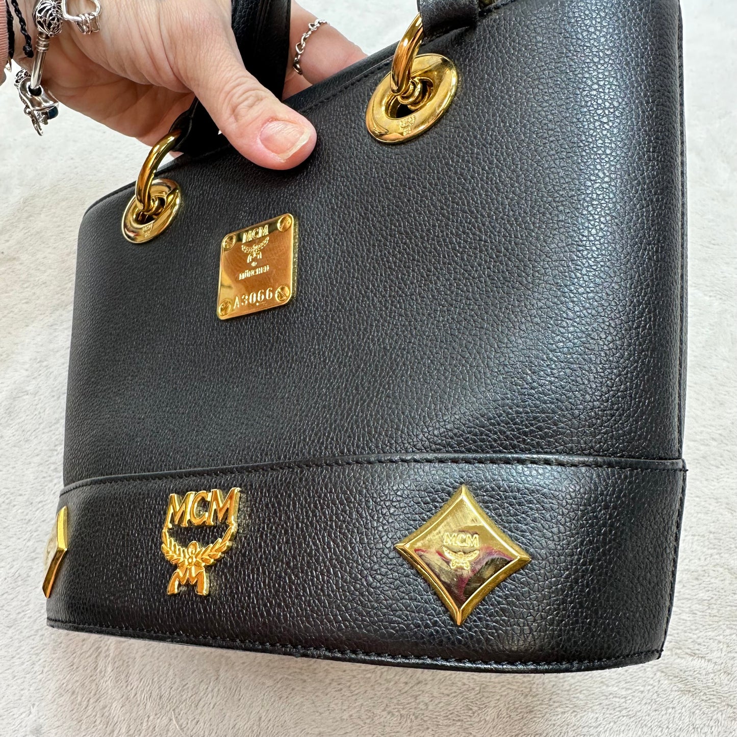 Handbag Luxury Designer By Mcm, Size: Small