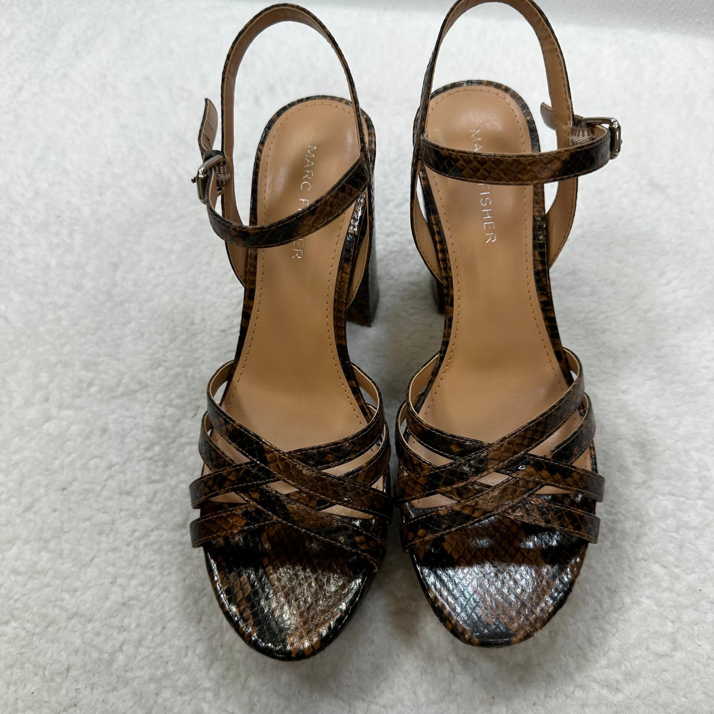 Animal Print Shoes Heels Block Marc Fisher, Size 7