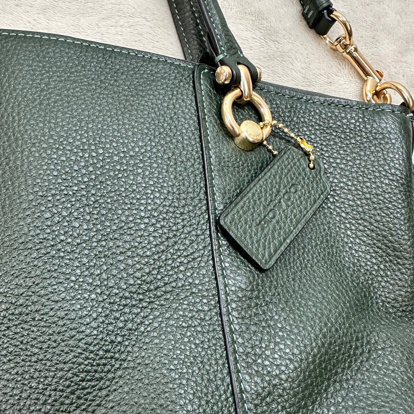 Kacey Satchel Handbag Designer By Coach, Size: Medium