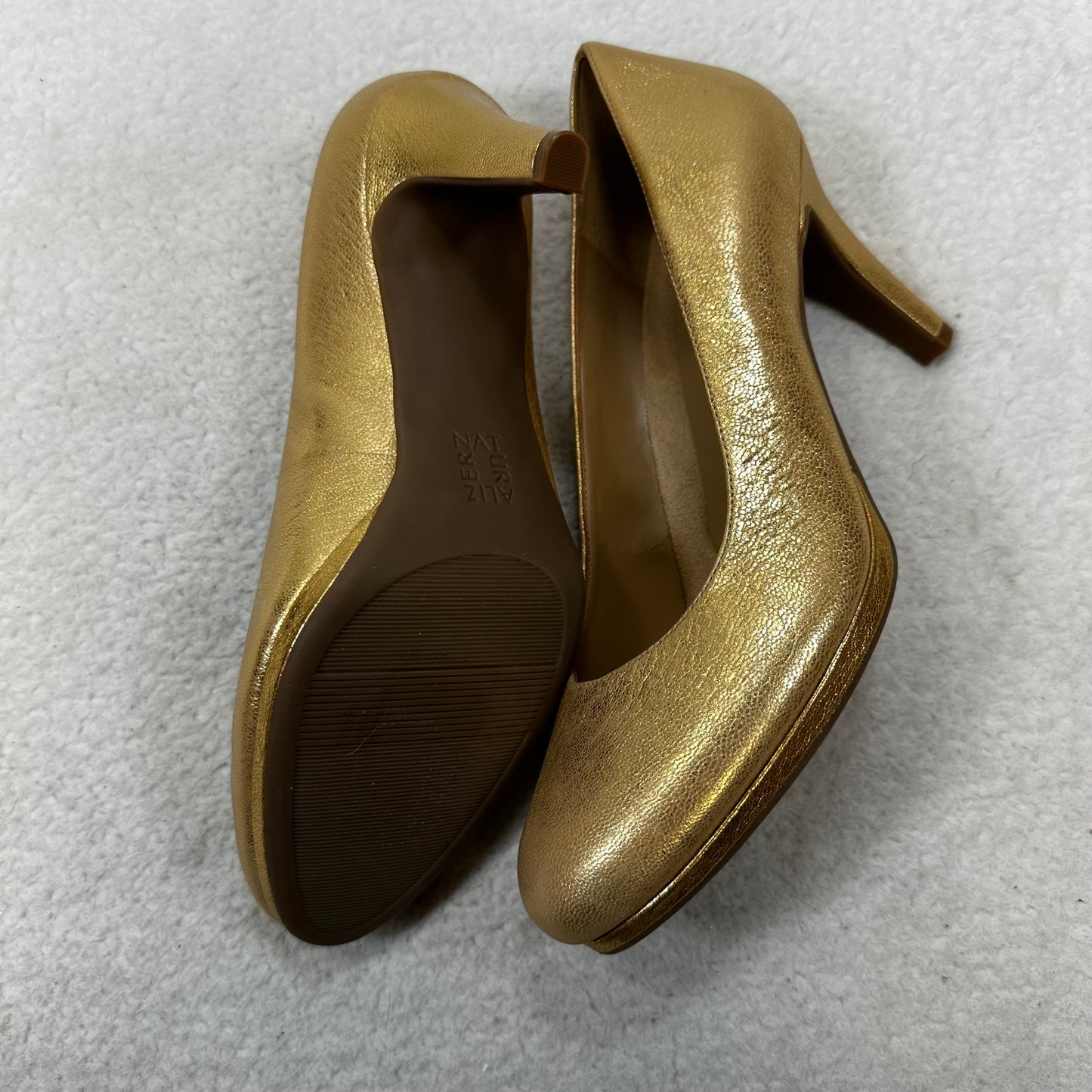 Shoes Heels Block By Naturalizer In Gold, Size: 9.5