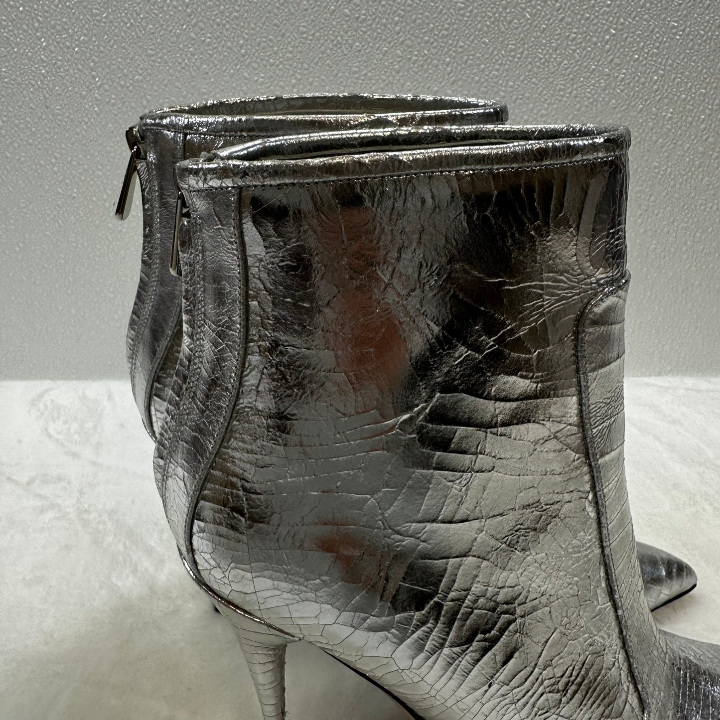 Boots Ankle Heels By PAUL ANDREW In Silver size 40