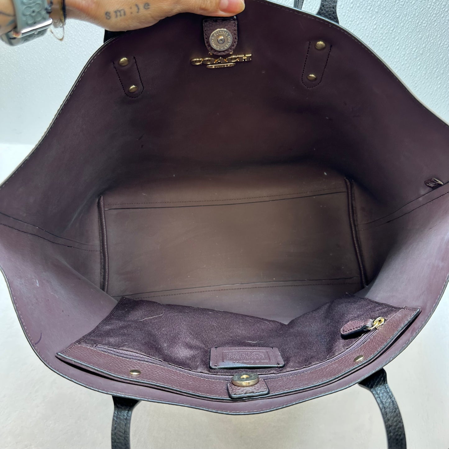 Handbag Designer By Coach, Size: Large