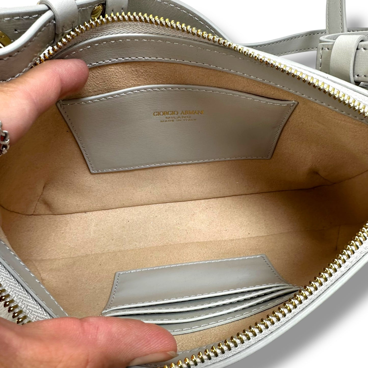 Handbag Luxury Designer By Giorgio Armani, Size: Small
