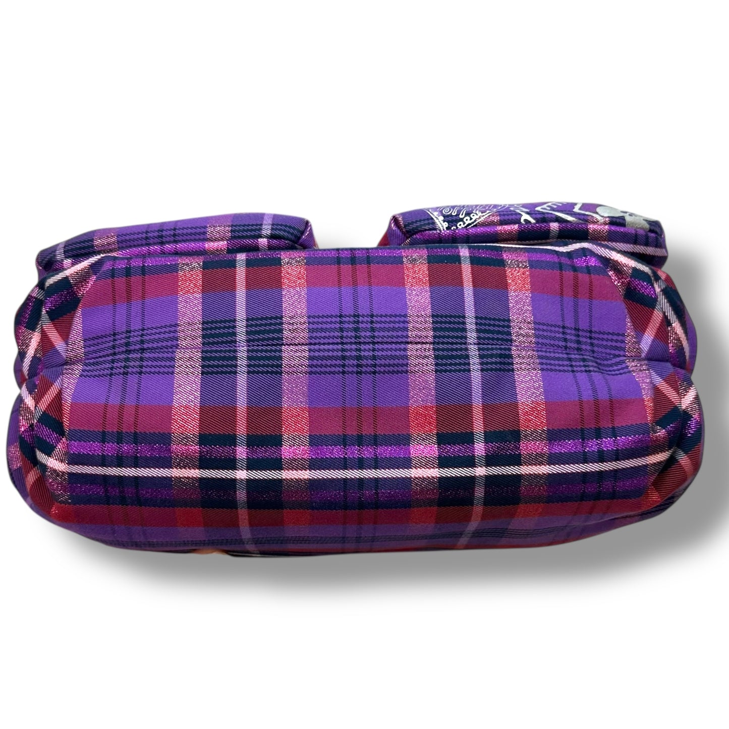 Vintage Poppy Tartan Plaid Pop Pocket Swing Hobo Handbag Designer By Coach, Size: Large