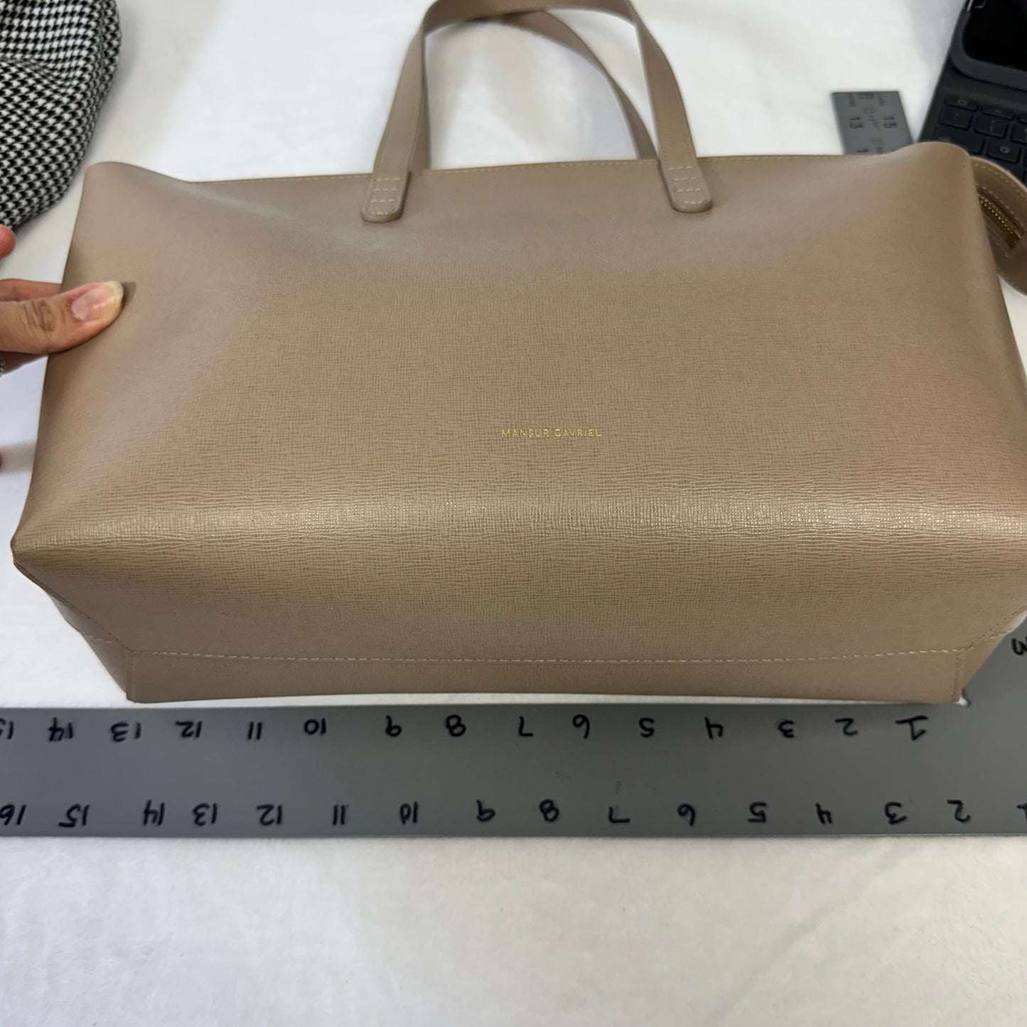 Tote Handbag Italian Leather By Mansur Gavriel, Size: Medium