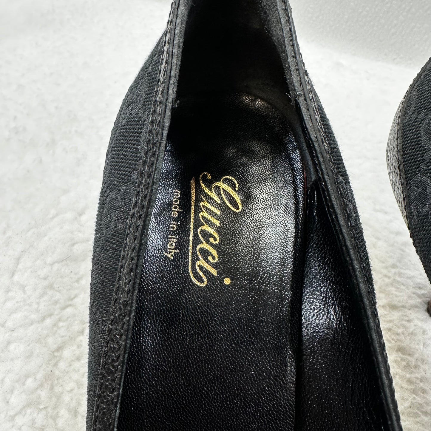 Black Shoes Designer Gucci, Size 8.5