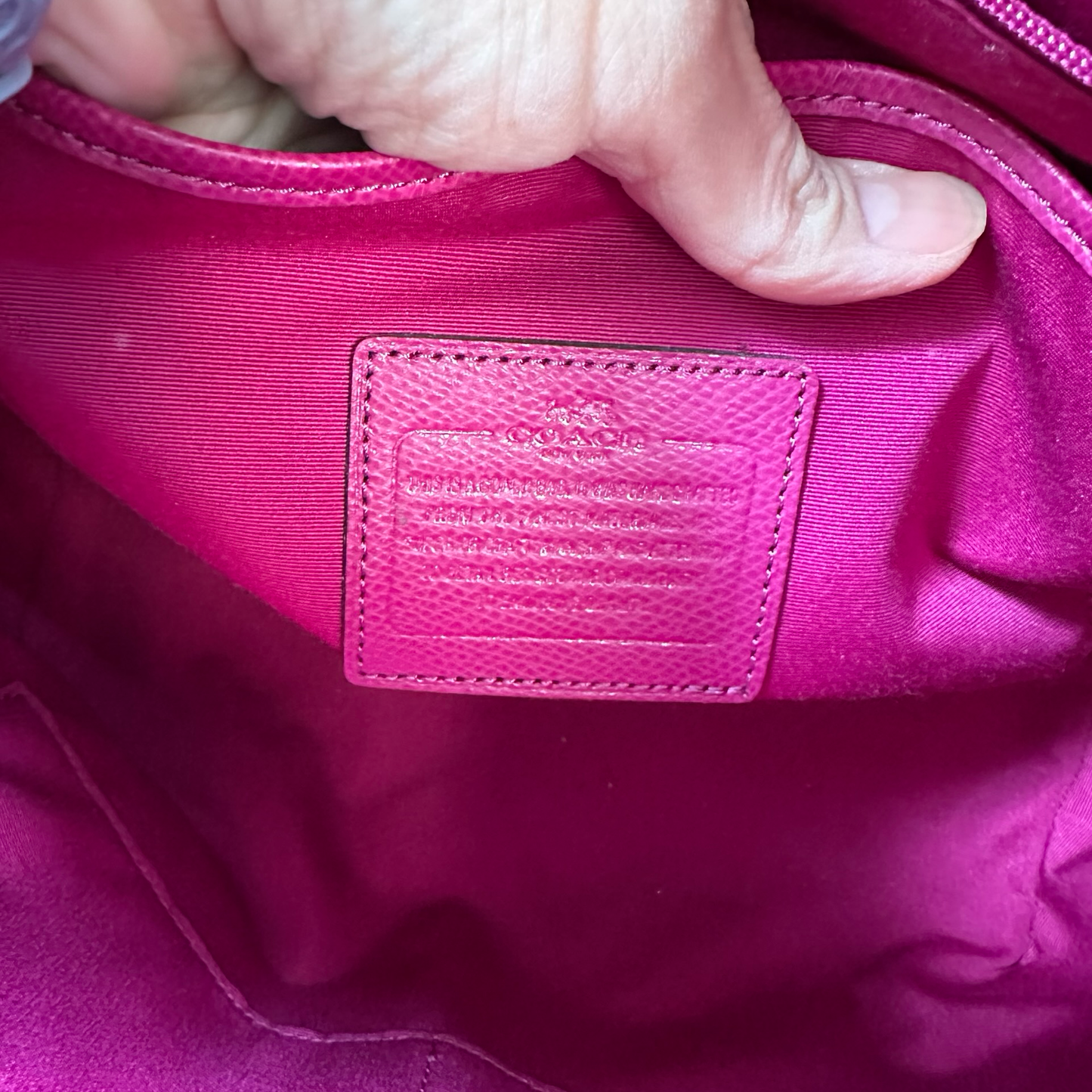 PLEAT Handbag Designer By Coach, Size: Medium