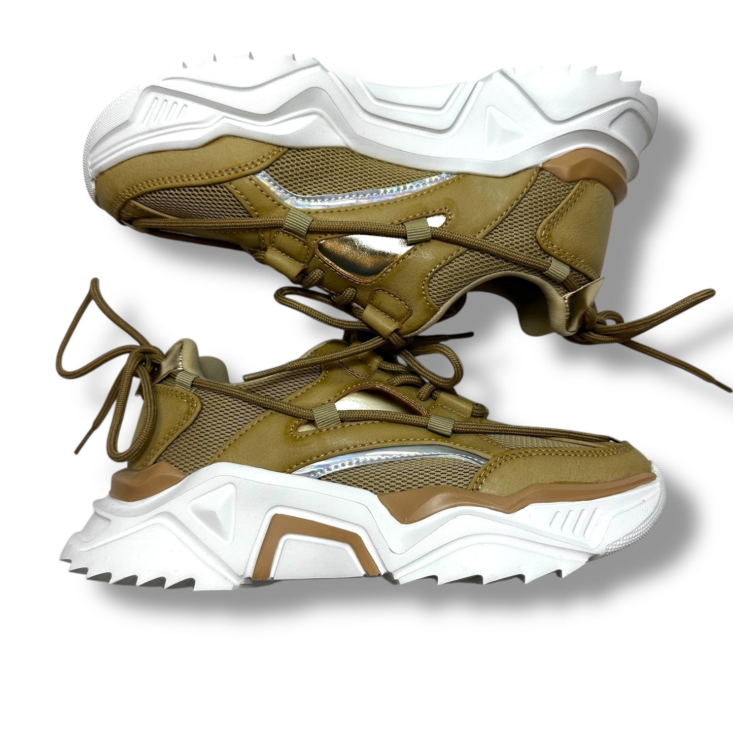 Shoes Athletic By Clothes Mentor In Gold, Size: 6