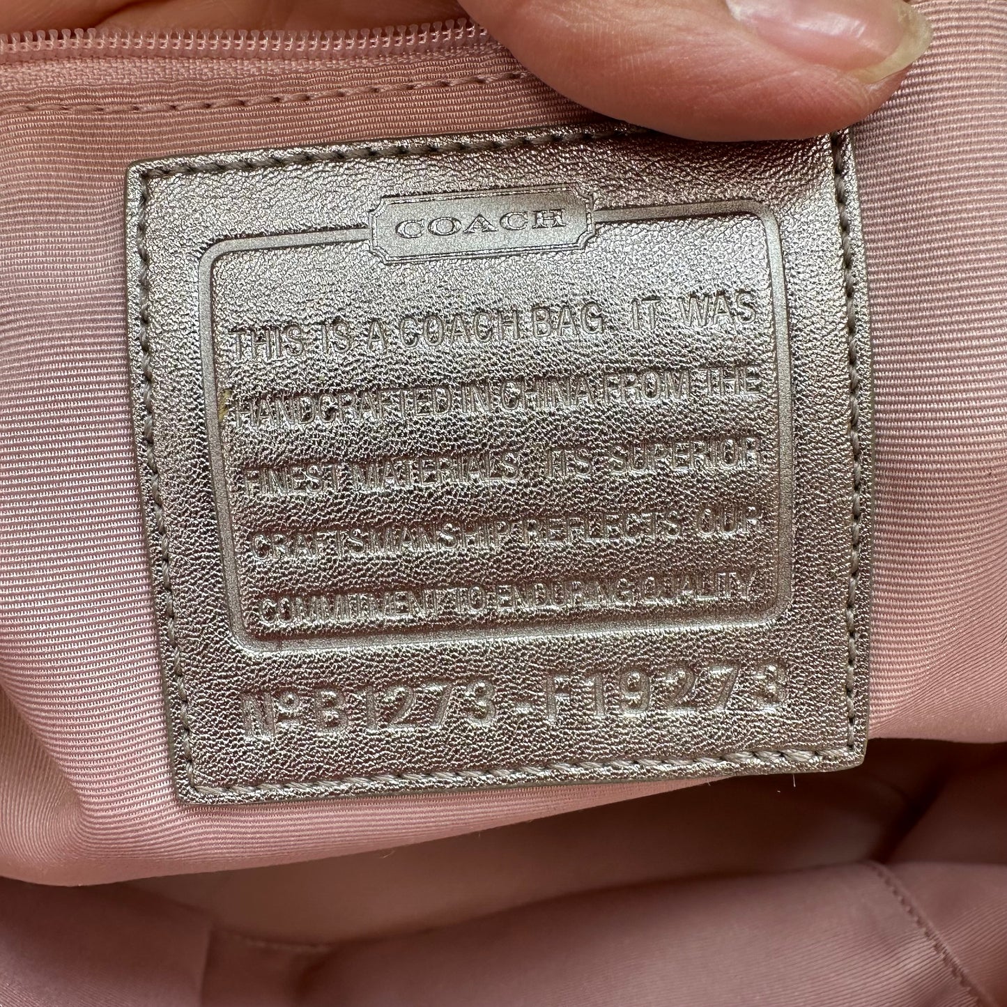 Handbag Designer By Coach, Size: Medium