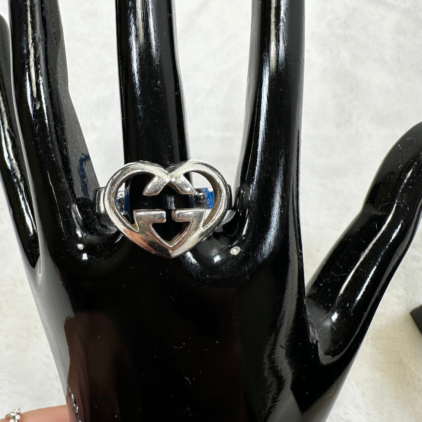 Sterling silver Heart Ring Band By Gucci size 11