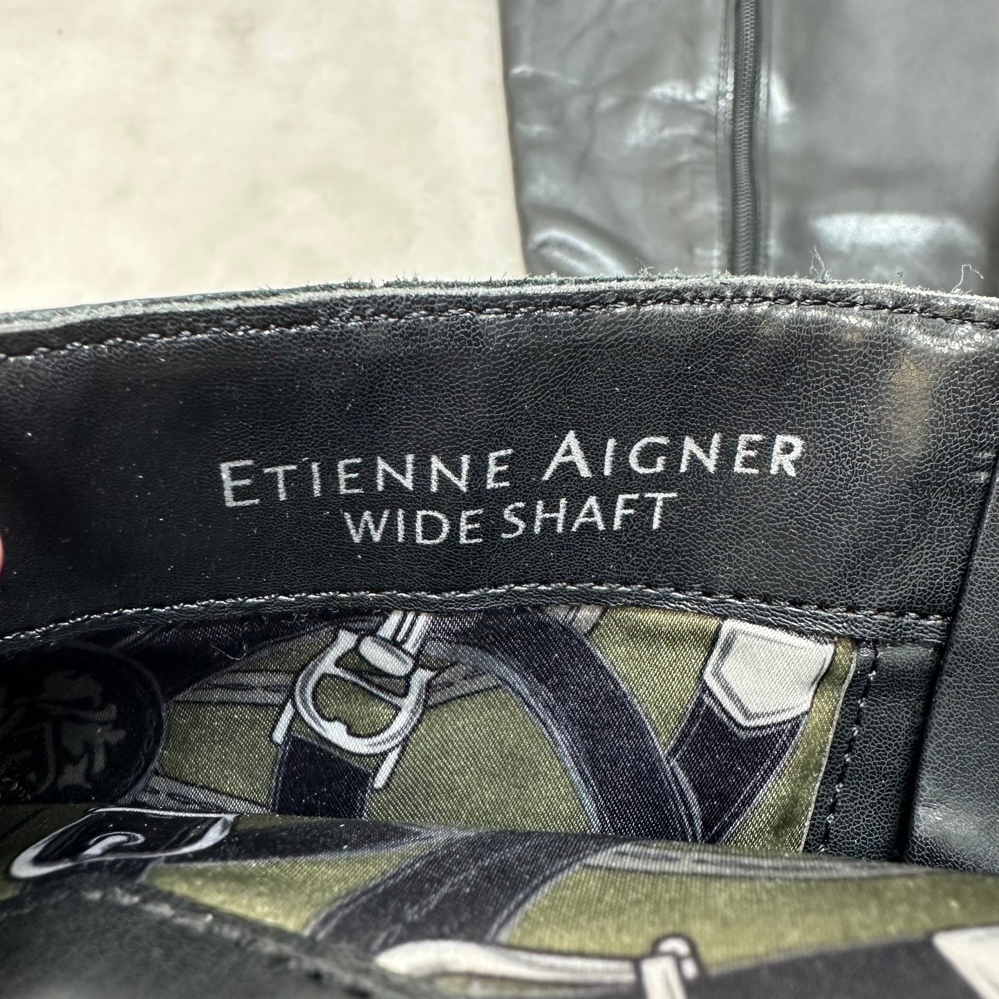 Wide calf Boots Knee Flats By Etienne Aigner In Black, Size: 9