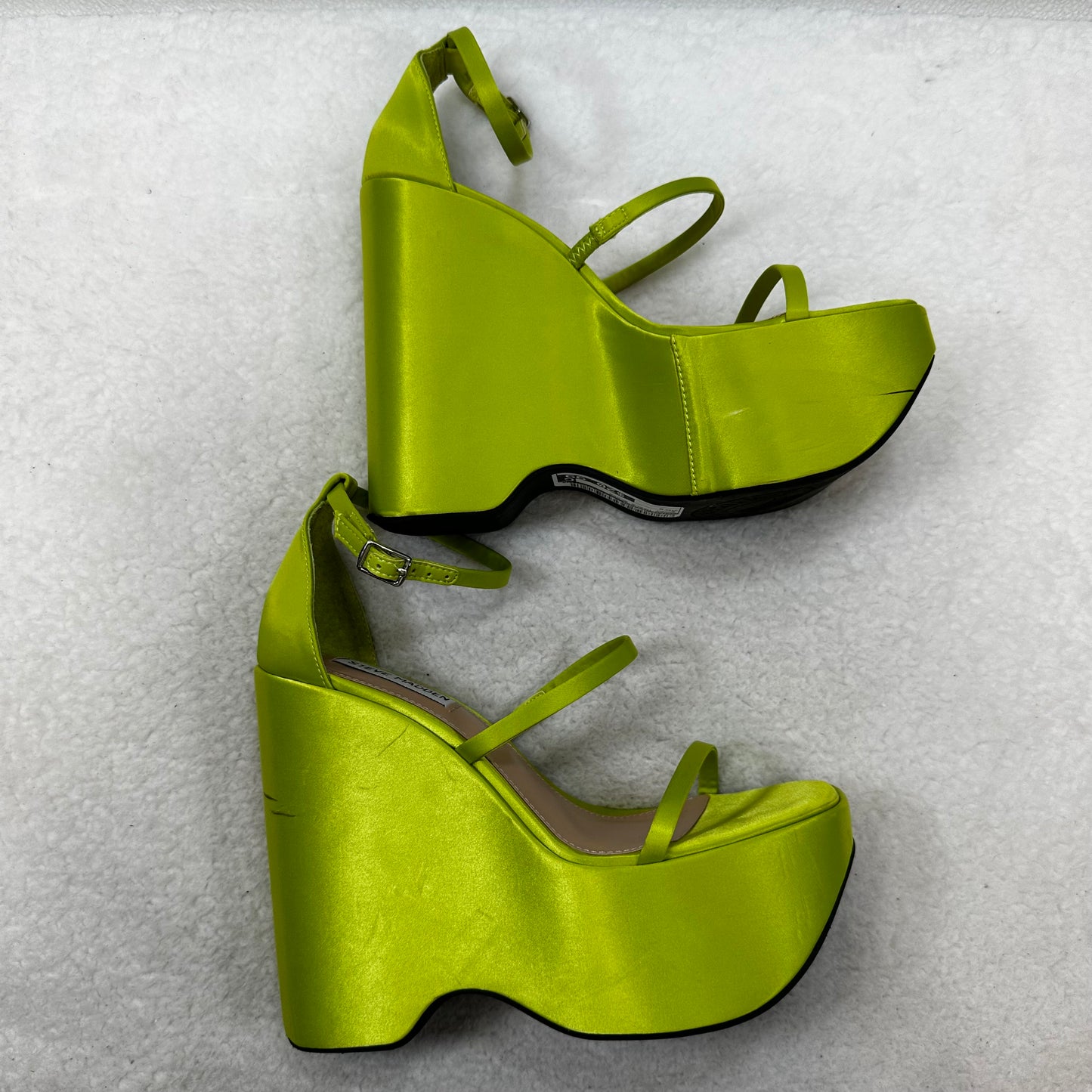 Green Shoes Heels Block Steve Madden, Size 8