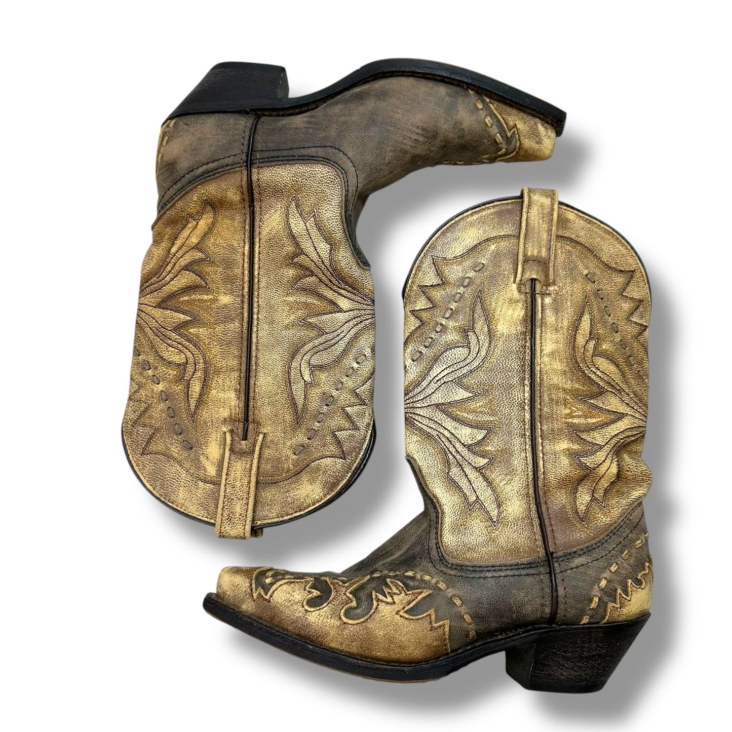 Boots Mid-calf Flats By Laredo In Brown, Size: 7