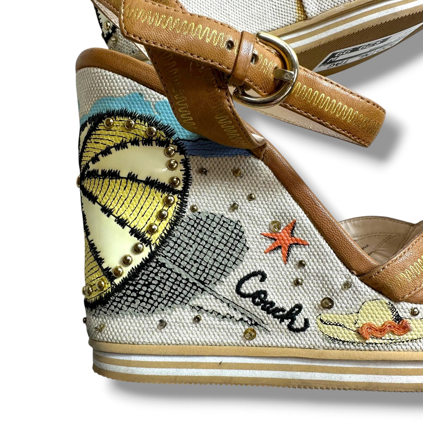 Shoes Designer By Coach In Beige, Size: 7