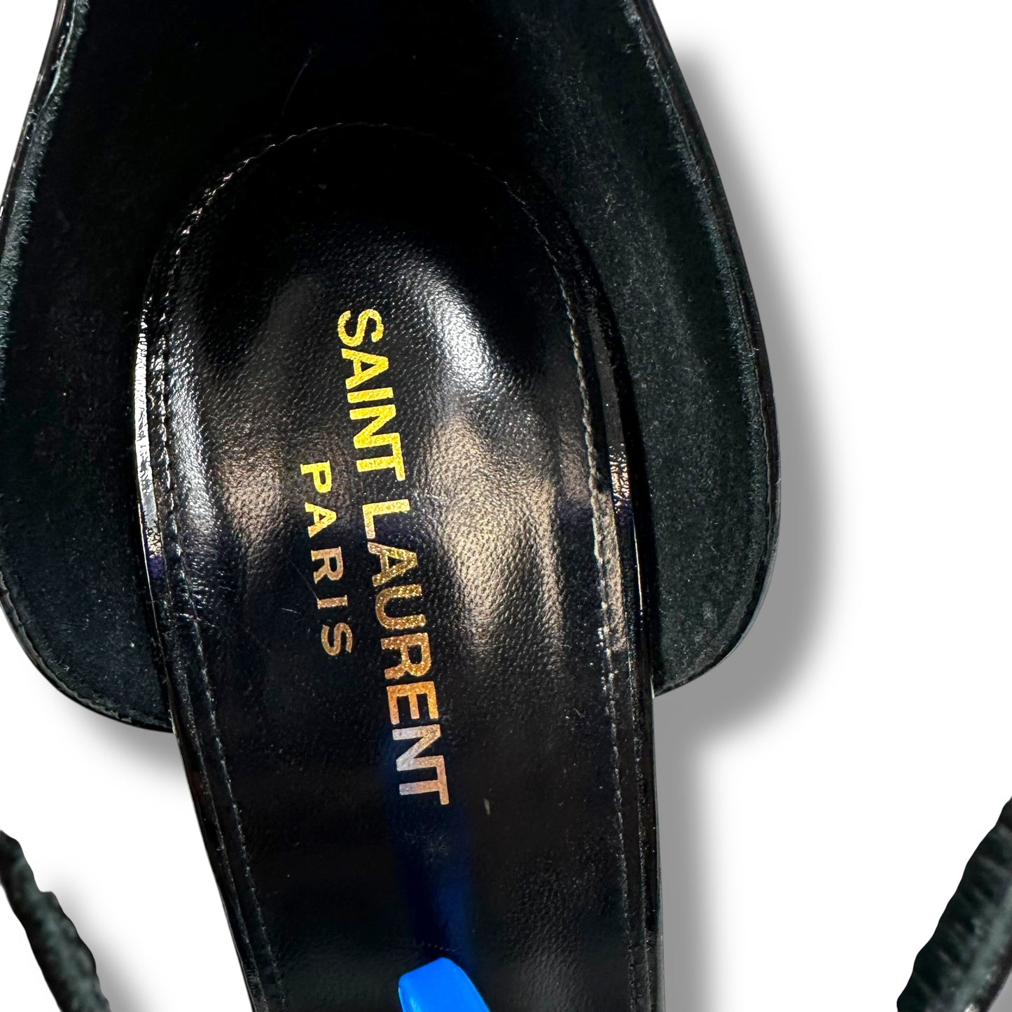 OPYUM SANDALS IN PATENT LEATHER Luxury Designer By Yves Saint Laurent In Black size 42