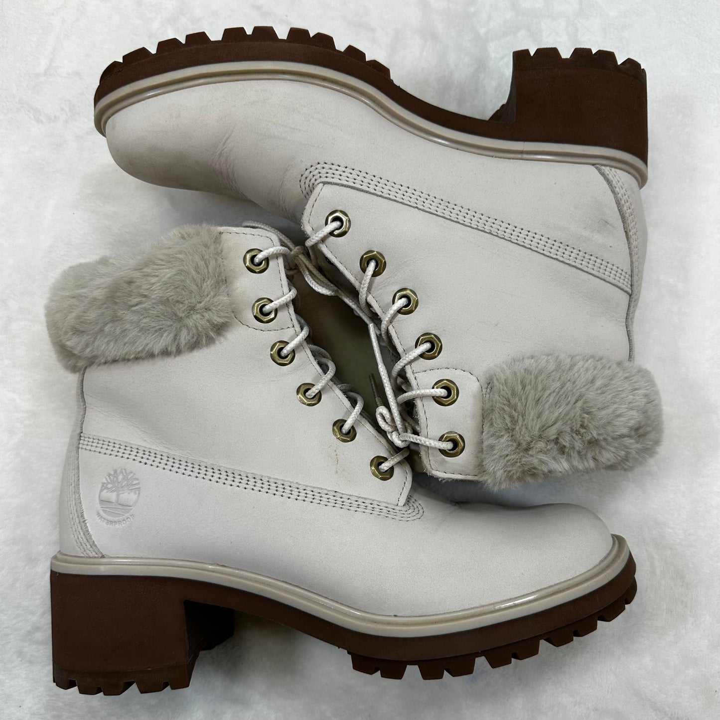 Boots Hiking By Timberland In Off White, Size: 8.5