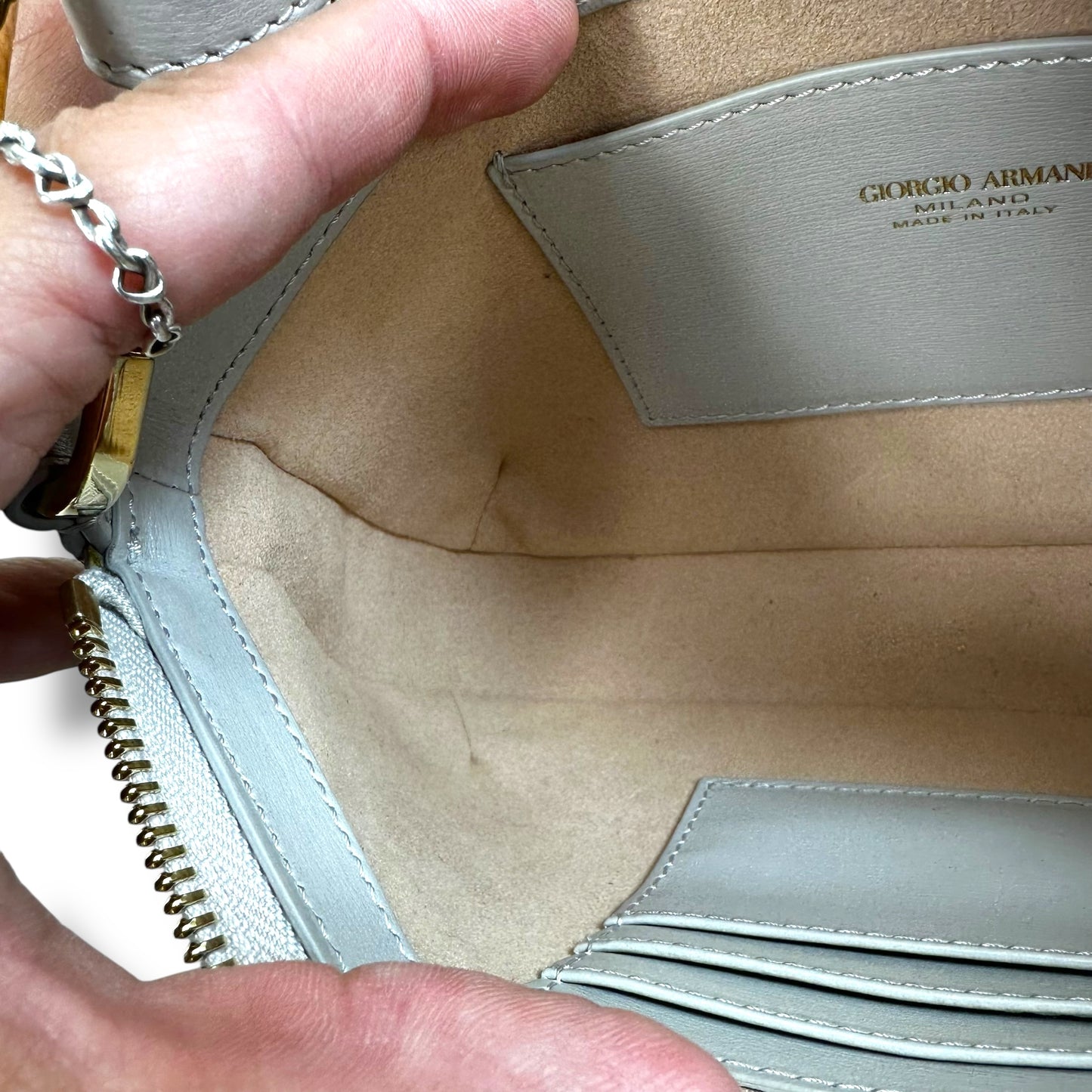 Handbag Luxury Designer By Giorgio Armani, Size: Small