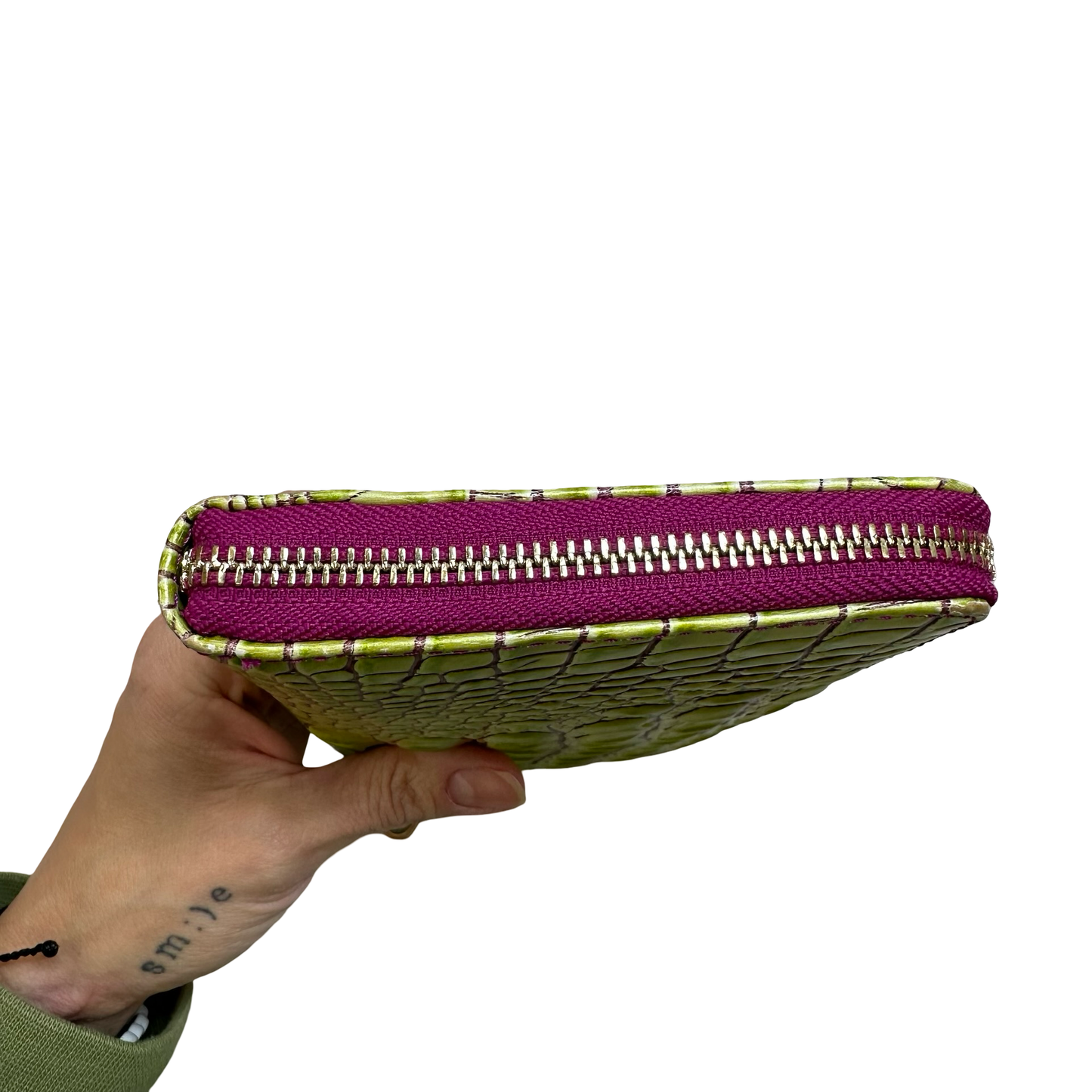 SKYLER clutch/wristlet in Limeade Melbourne Designer By Brahmin, Size: Medium