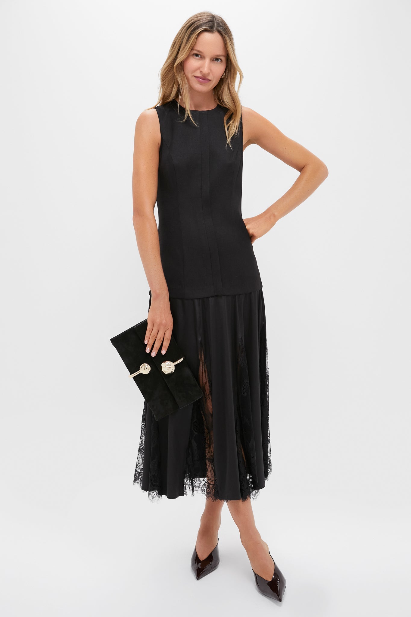Mixed-Media Coco Maxi Dress By Hyacinth House - Tuckernuck In Black, Size: L