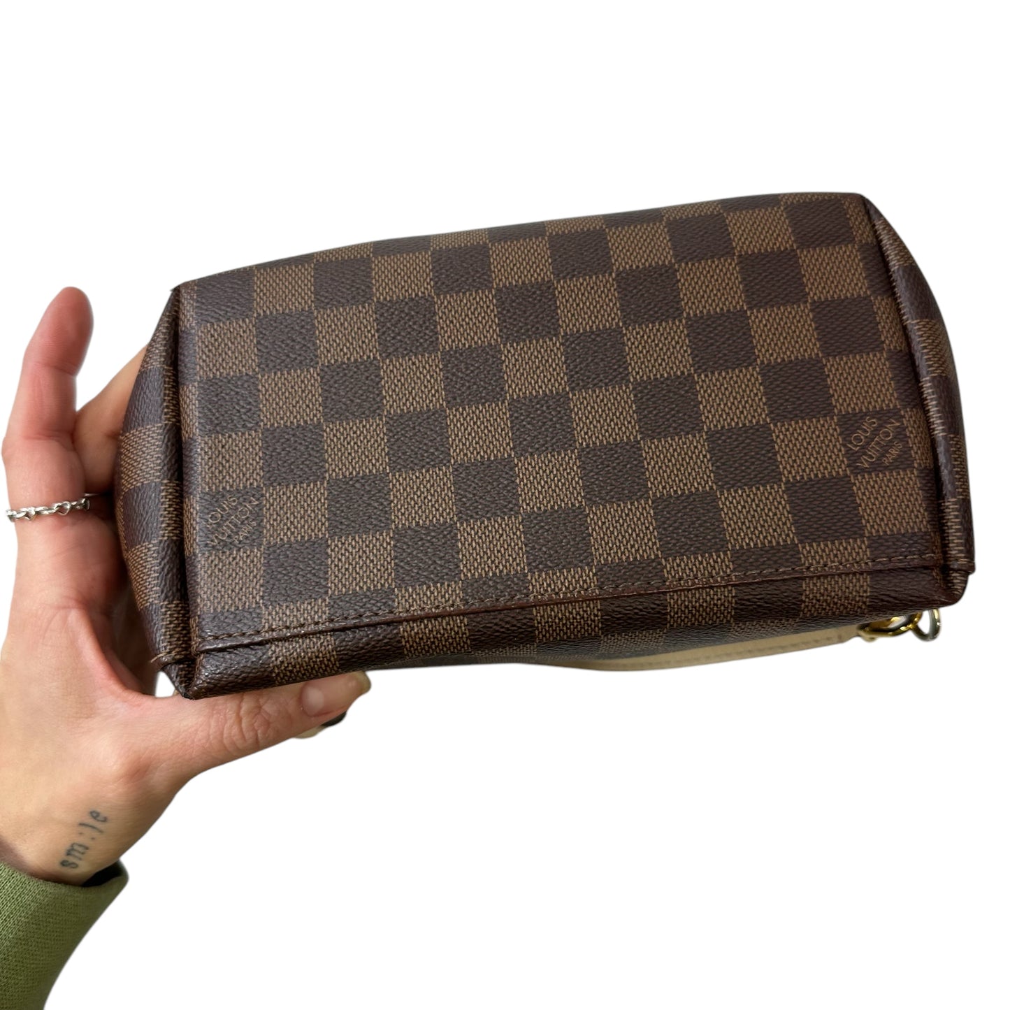 PRICE REDUCTION-FINAL SALE! Damier Ebene Clapton Backpack
Luxury Designer By Louis Vuitton, Size: Small