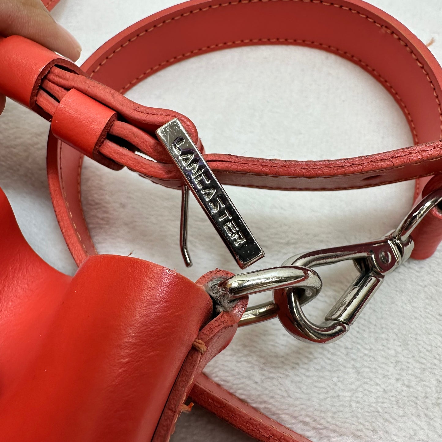Handbag Leather By LANCASTER, Size: Medium