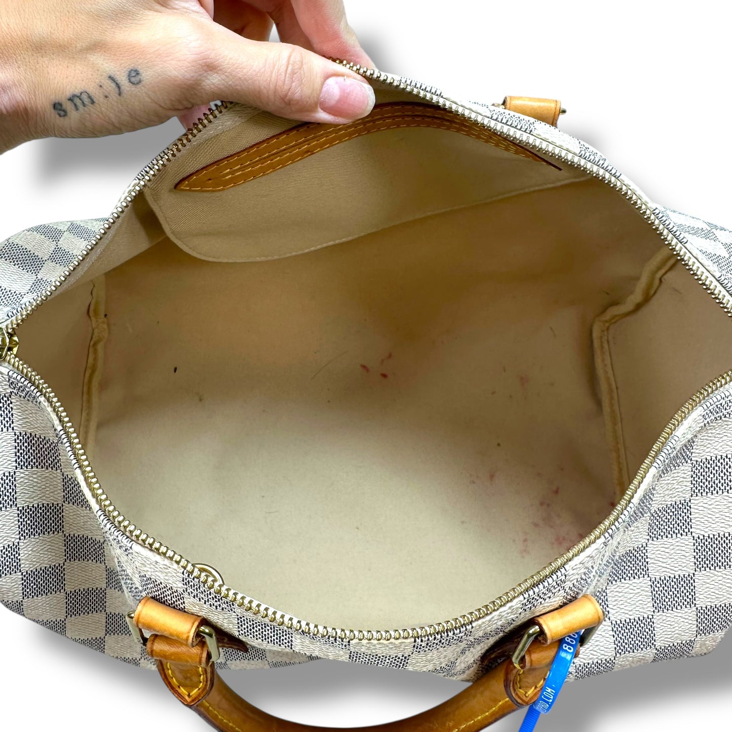 Speedy 35 Handbag Luxury Designer By Louis Vuitton, Size: Large