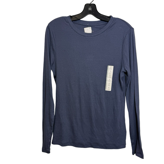 Top Long Sleeve Basic By A New Day In Blue, Size: M