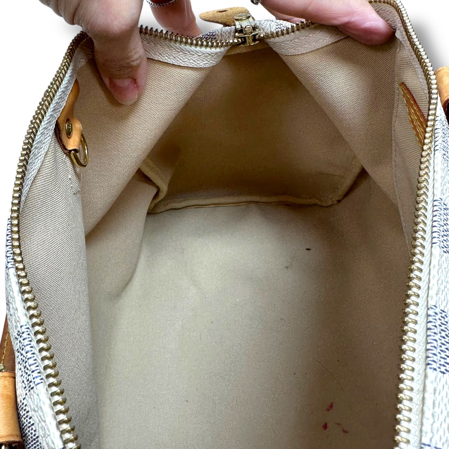 Speedy 35 Handbag Luxury Designer By Louis Vuitton, Size: Large