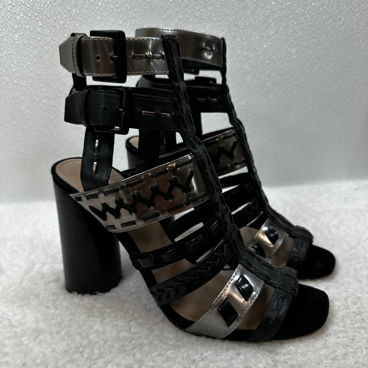 Sandals Heels Block By Donald Pliner In Black, Size: 8.5