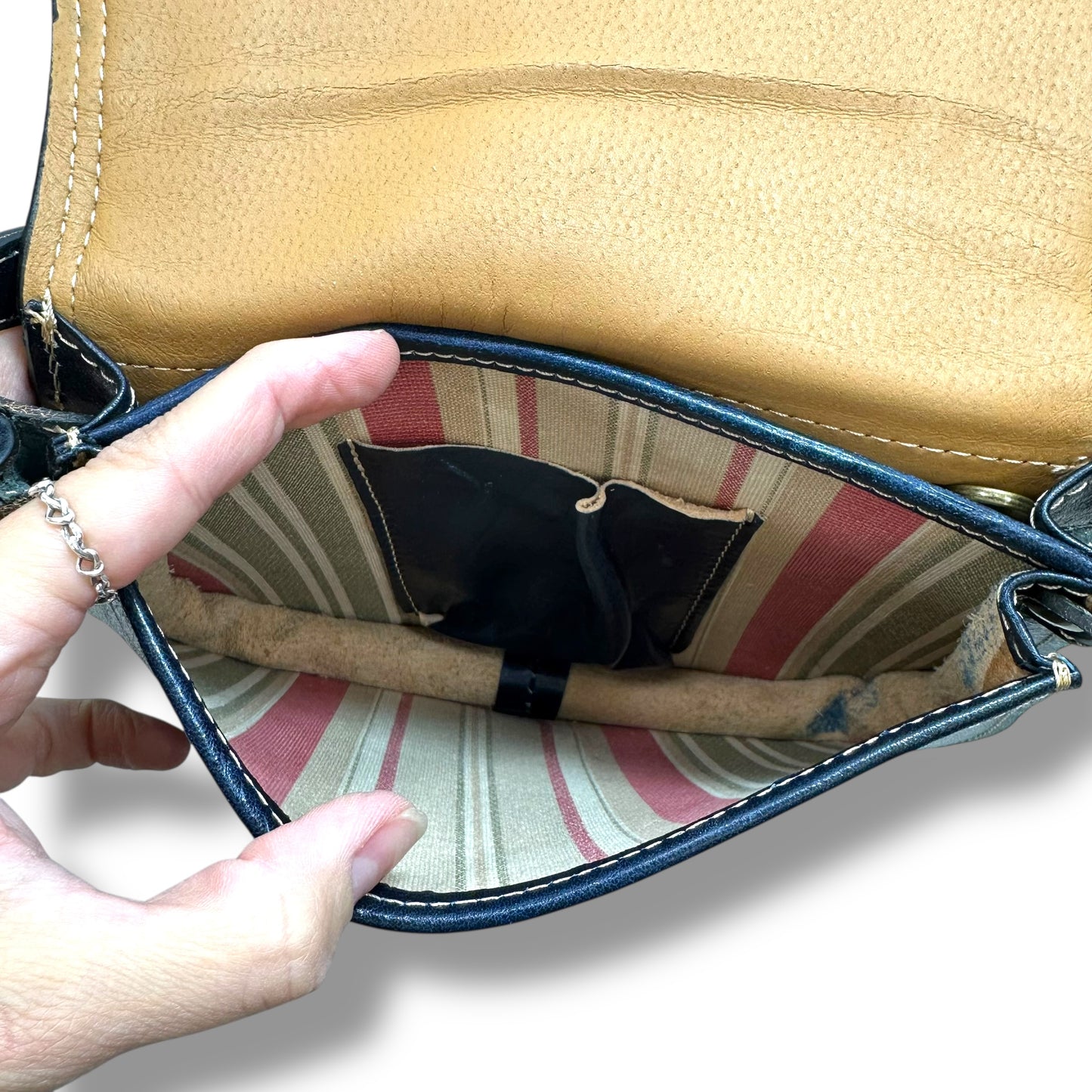 Firenze Saddle Bag Leather Crossbody By Floto, Size: Small