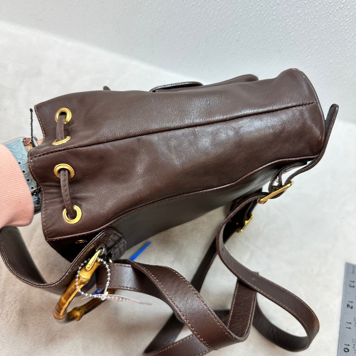 Backpack Luxury Designer By Gucci, Size: Small