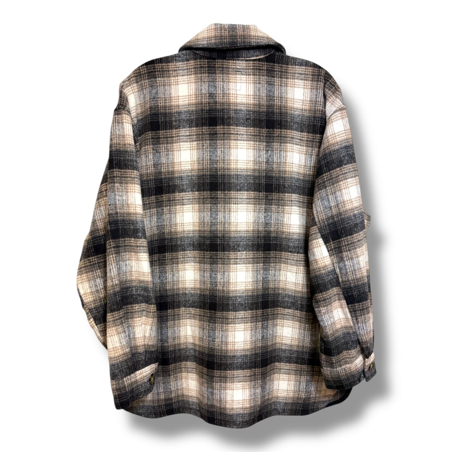Jacket Shirt By Wild Fable In Plaid Pattern, Size: S