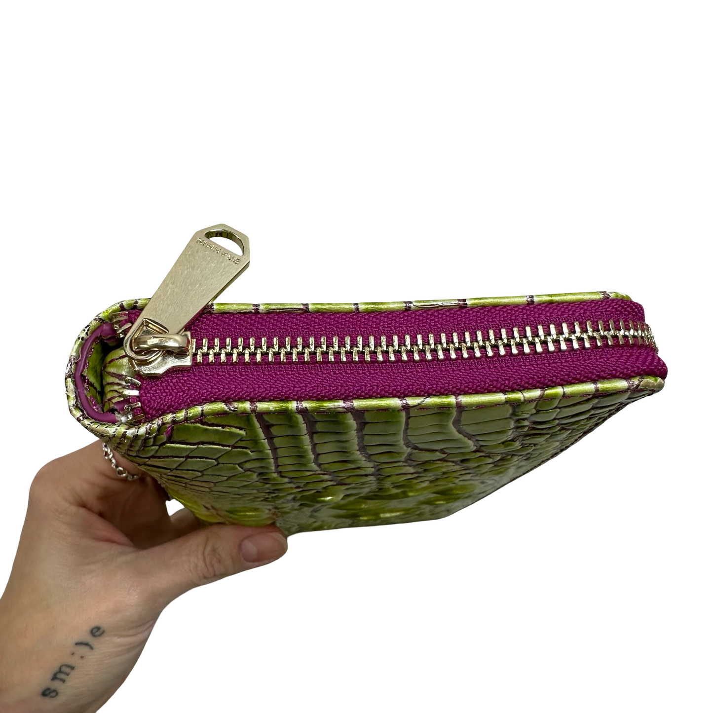 SKYLER clutch/wristlet in Limeade Melbourne Designer By Brahmin, Size: Medium