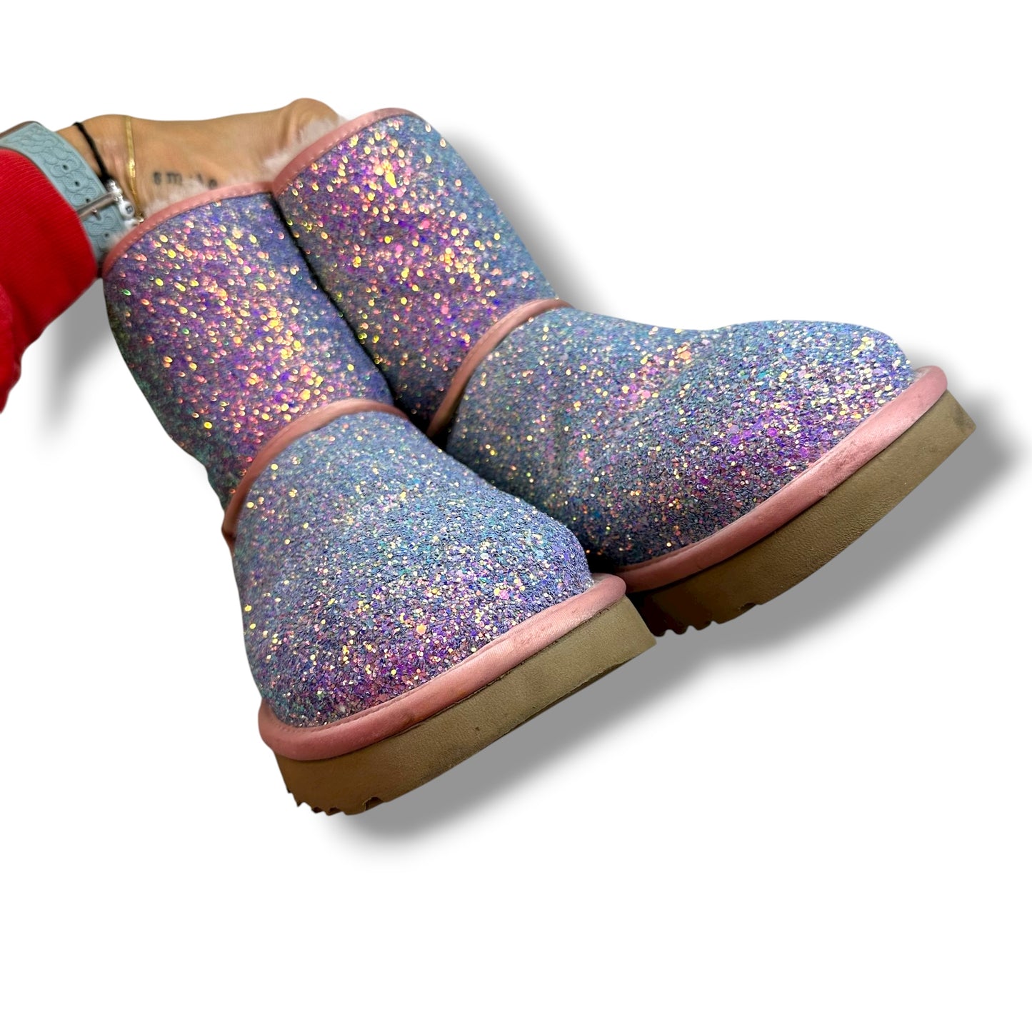 Boots Designer By Ugg In Pink, Size: 12