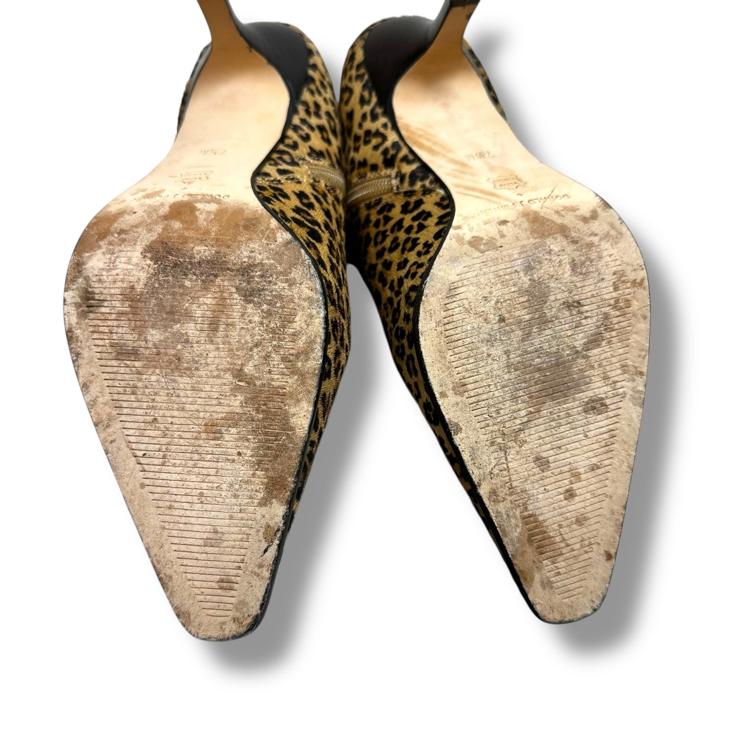Boots Ankle Heels By Donald Pliner In Animal Print, Size: 7.5