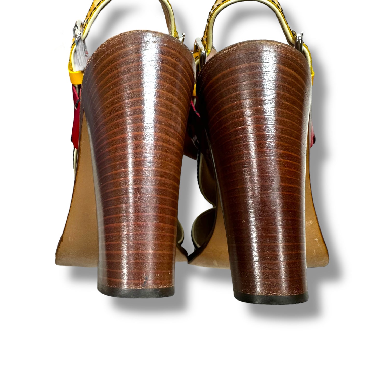 Sandals Luxury Designer By Prada In Multi-colored, Size: 6.5 / 36.5