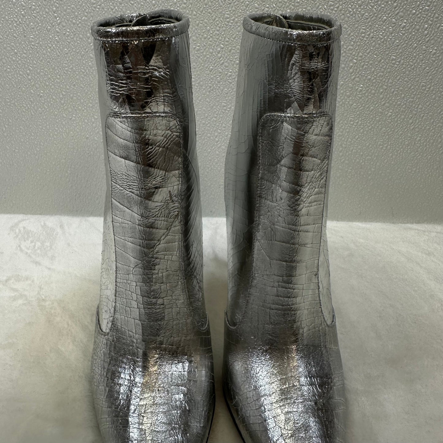 Boots Ankle Heels By PAUL ANDREW In Silver size 40