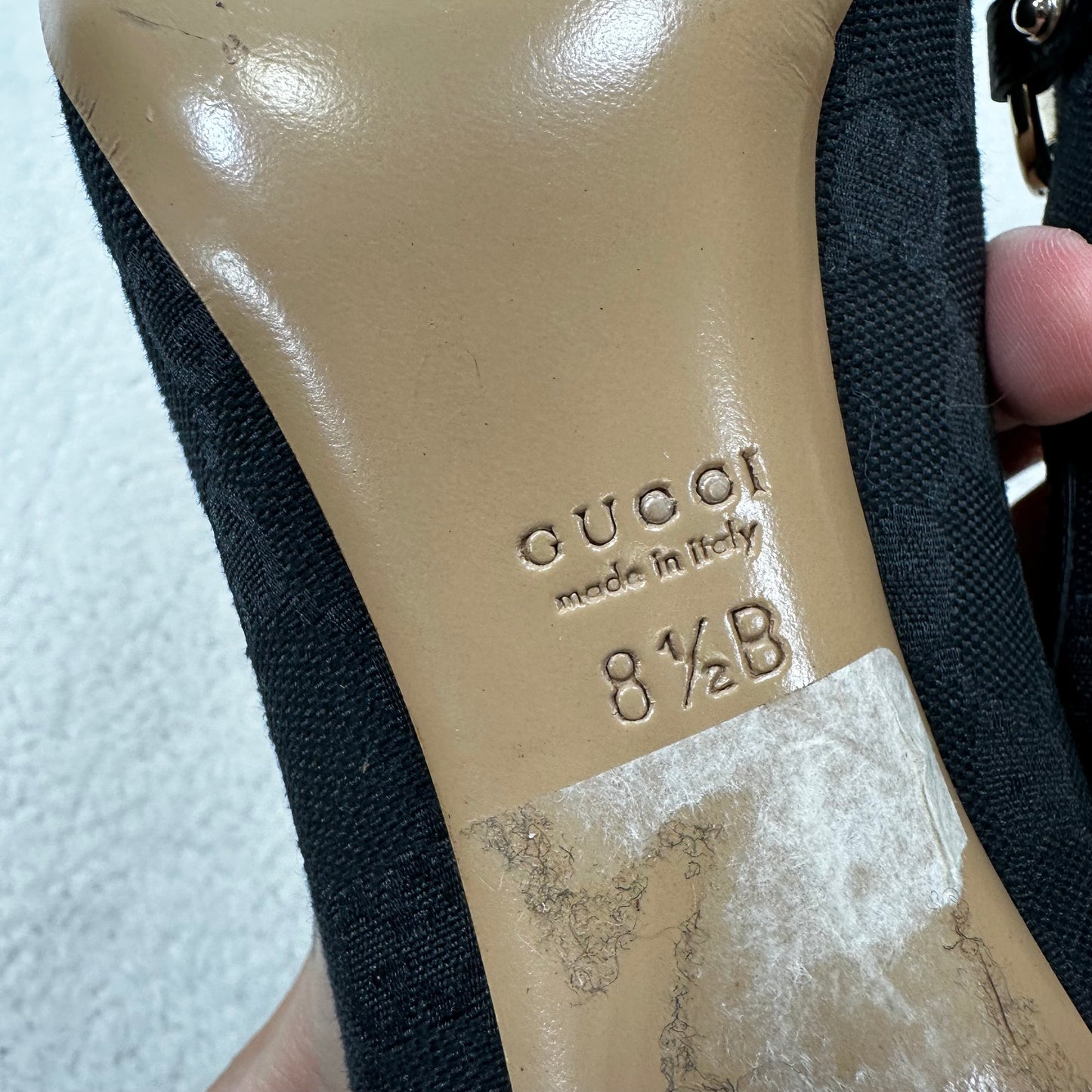 Black Shoes Designer Gucci, Size 8.5